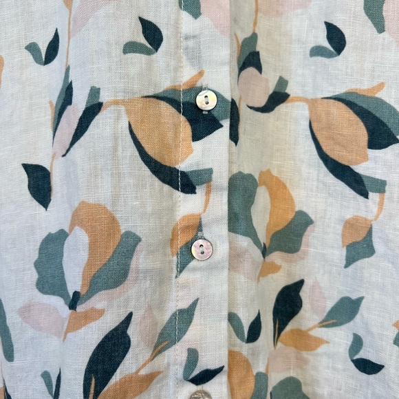 Rachel Zoe Linen Button Up Shirt Dress with pockets Size Large - Picture 7 of 9